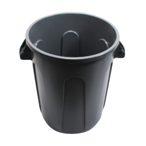 ROUND 32 GAL WASTE RECEPTACLE GRAY