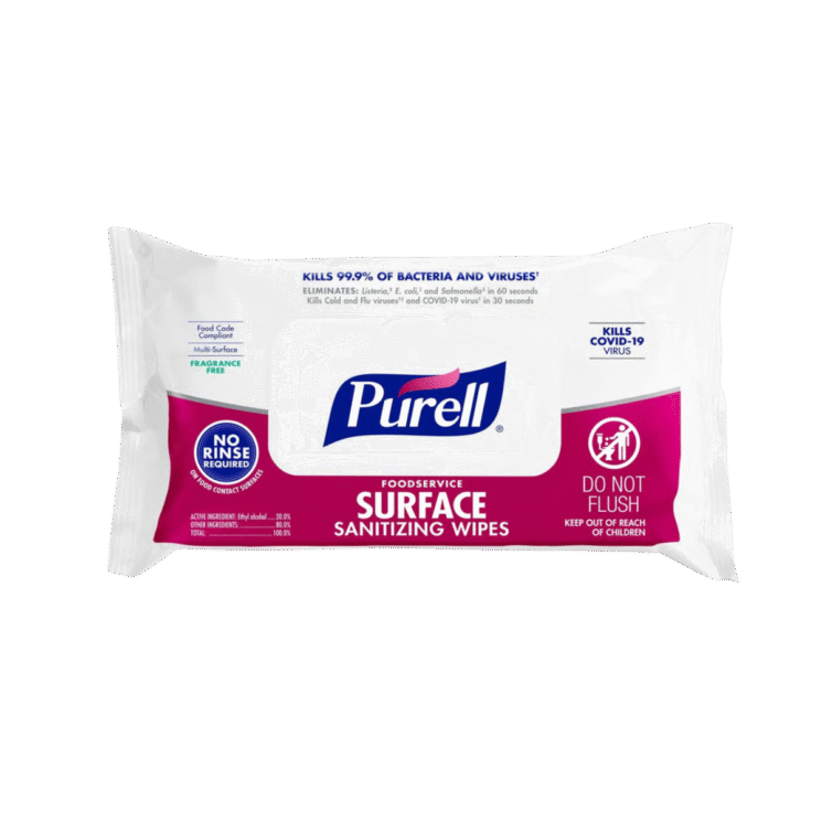 Service Wipes Purell Food Service Surface Sanitizing Wipe Packs - New Wave Cleaning ...